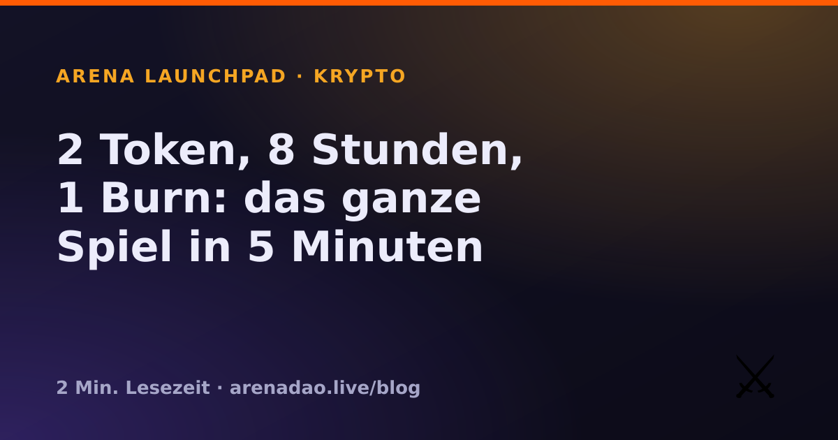 2 Token, 8 Stunden, 1 Burn: das ganze Spiel in 5 Minuten