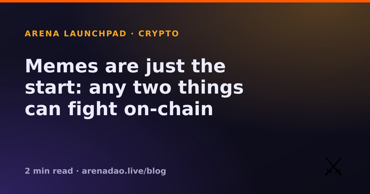 Memes are just the start: any two things can fight on-chain