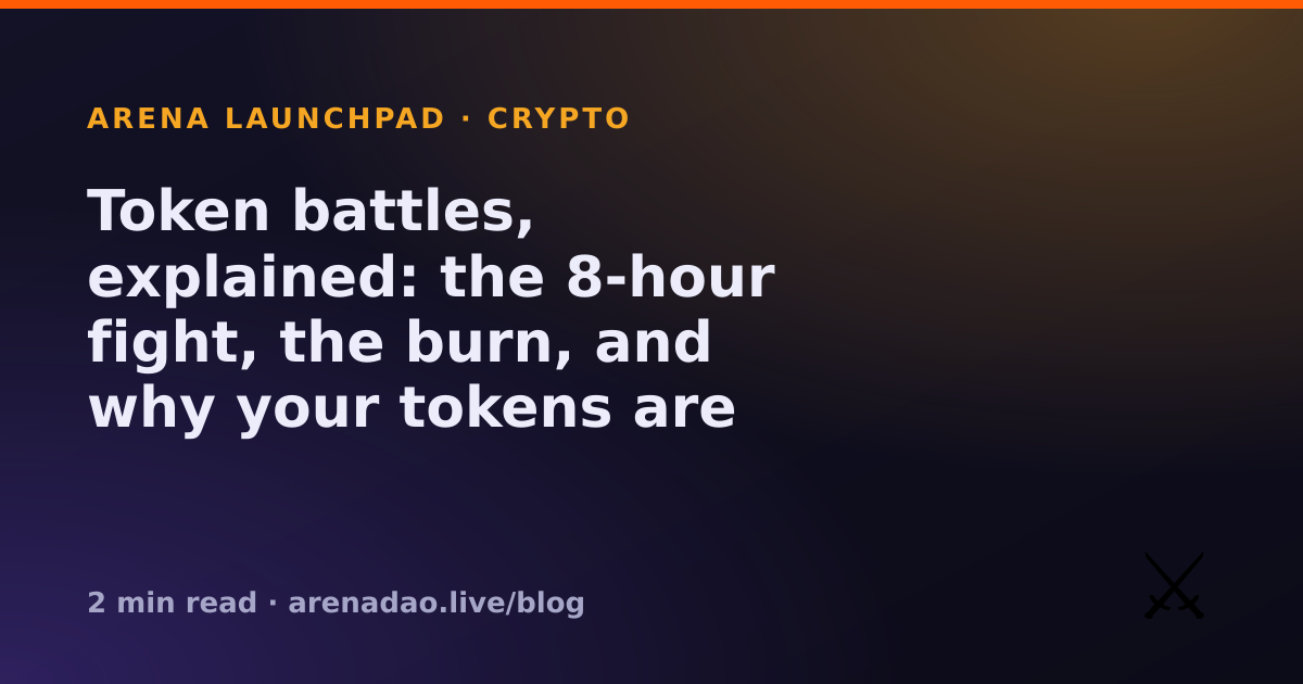 Token battles, explained: the 8-hour fight, the burn, and why your tokens are always yours