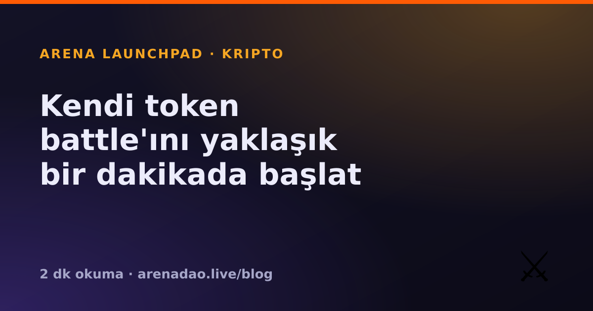 Kendi token battle'ını yaklaşık bir dakikada başlat